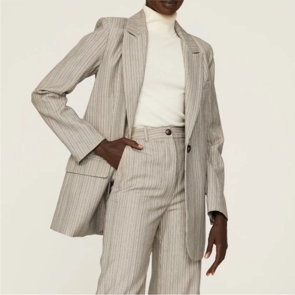 CO Jackets & Blazers - CO • oversized striped blazer- 100% wool